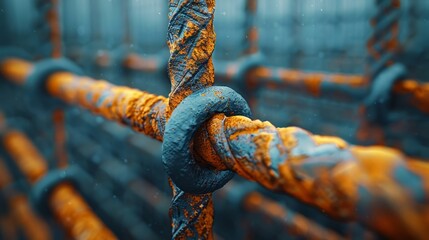 Construction background with steel bars for monolithic frames.