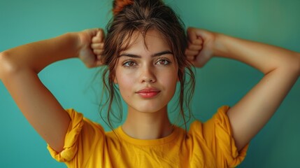 The concept of a strong, confident woman pursuing her life goals.