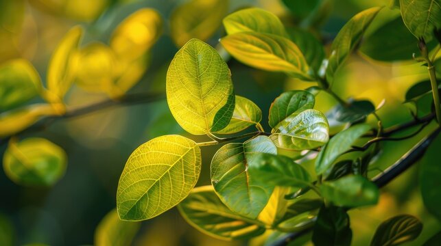 Macro shot of langsat foliage