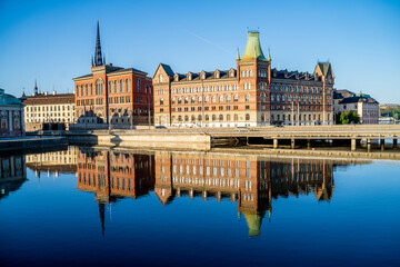 Obraz premium Riddarholmen Church in sunny morning