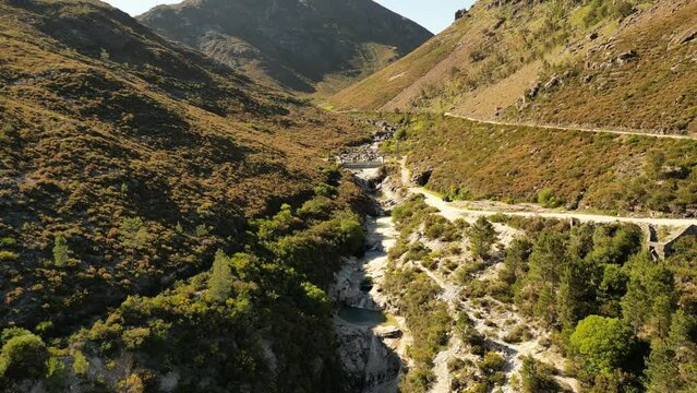 Aerial video of the Panda-Grace National Park, Portugal