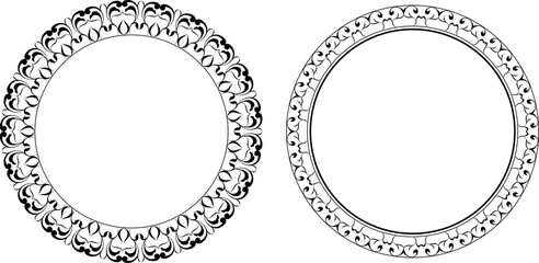 vector frames black on a white background