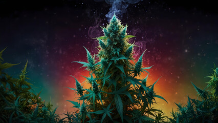cannabis plant abstract