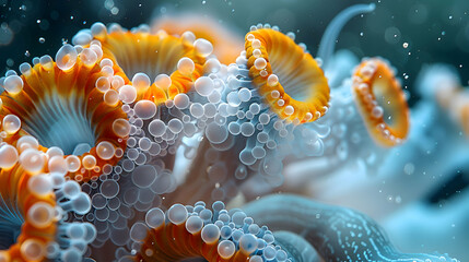 Fototapeta premium A close-up of nature sea arch marine lifeof the sea creatures