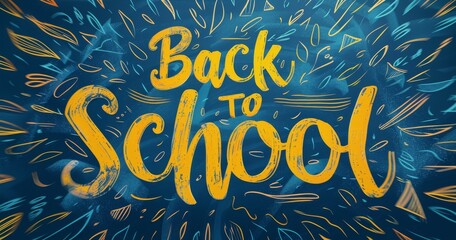 Chalkboard Sign With Back To School Message in Classroom