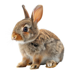 Obraz premium Cute bunny isolated on a transparent background