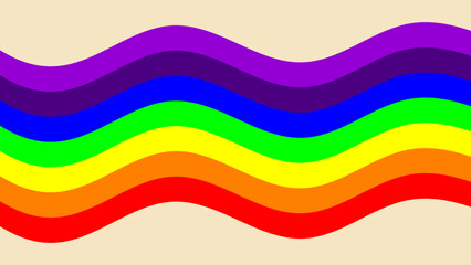 a rainbow colored line is shown with a rainbow colored strip.