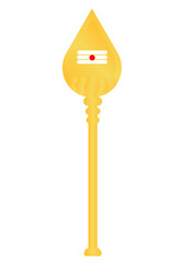 Golden Vel vector illustration , Vel is a divine javelin or spear associated with Murugan, the Hindu god of war.	