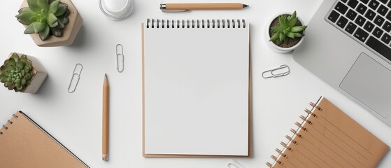 Space for text surrounding a notepad