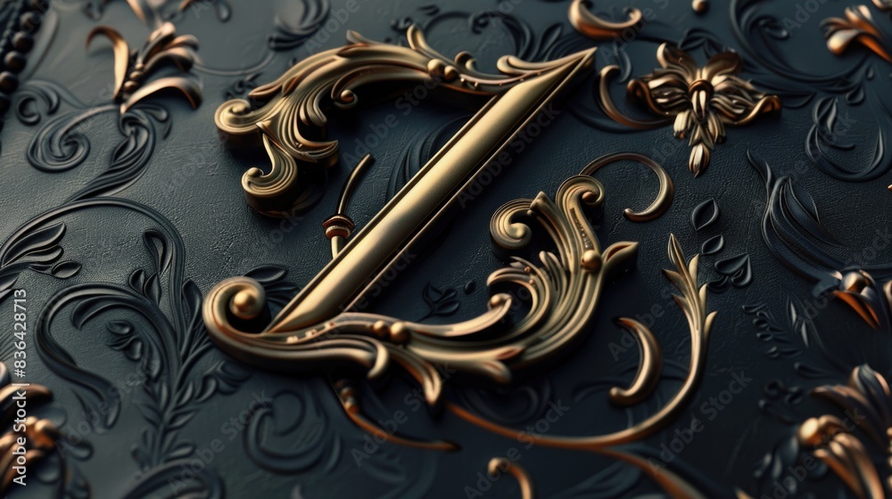 Aufkleber close-up of a clock face featuring intricate design details