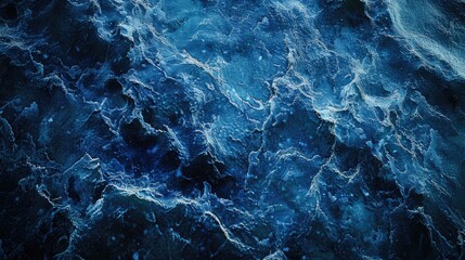 Fototapeta premium A close-up shot of the blue ocean with waves