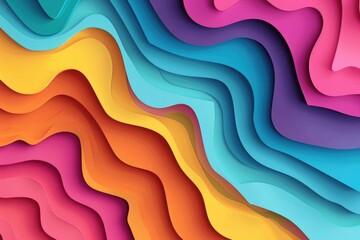 A colorful wavy pattern on a bright background, suitable for use in design and creative projects