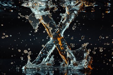 A clear glass filled with transparent water