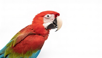 Obraz premium red and green or green winged macaw - Ara chloropterus - widespread in the forests and woodlands of northern and central South America. isolated on white background