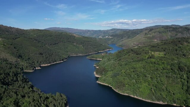 Aerial video of the Panda-Grace National Park, Portugal