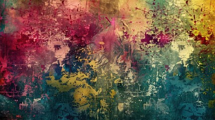 Obraz premium Colorful Abstract Grunge Decorative Wallpaper Design