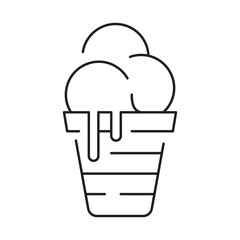 Summer travel or vacation line icon. Summer elements, signs and beach