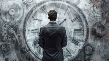 businessman stressed, Time management concept