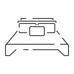 Summer travel or vacation line icon. Summer elements, signs and beach