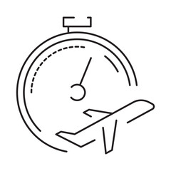 Summer travel or vacation line icon. Summer elements, signs and beach