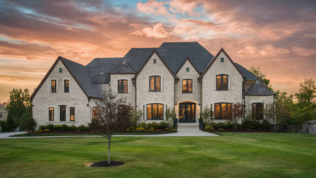 upper middle class and high class society house in the suburbs