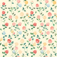 floral garden bloom flower pattern seamless wallpaper design illustration ornament decor