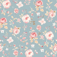 floral garden bloom flower pattern seamless wallpaper design illustration ornament decor