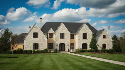 upper middle class and high class society house in the suburbs