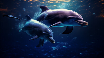 Obraz premium dolphin jumping out of water