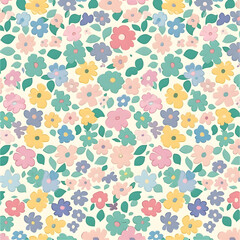 floral garden bloom flower pattern seamless wallpaper design illustration ornament decor