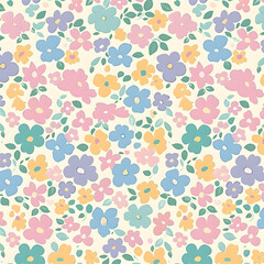 floral garden bloom flower pattern seamless wallpaper design illustration ornament decor