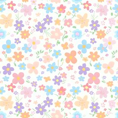 floral garden bloom flower pattern seamless wallpaper design illustration ornament decor