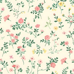 floral garden bloom flower pattern seamless wallpaper design illustration ornament decor