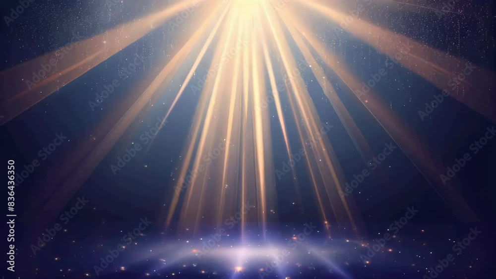 Aufkleber a single bright light shining brightly on a dark background, ideal for use in presentations or as a 