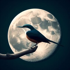 bird on the moon
