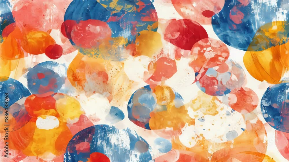 Poster a vibrant illustration of colorful circles on a white background, perfect for use in design and art 