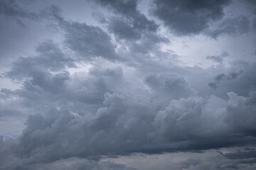 dramatic sky and gray clouds before the storm