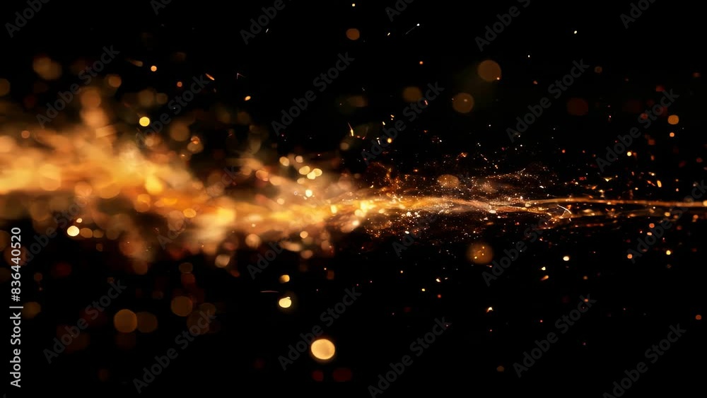 Poster A close-up view of a sparkler shining brightly against a dark background, perfect for highlighting or accentuating in your design.