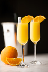 Mimosa, orange and champage cocktail