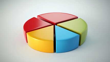 Obraz premium A pie chart representing the distribution of campaign donations giving insight into which candidates have the most financial support.