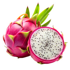 Dragonfruit isolated on transparent background - Generative AI
