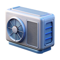 Fototapeta premium Air condition outdoor unit Hyperrealistic Highly Detailed Isolated On Transparent Background Png File