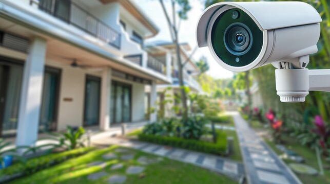 Security camera overlooking a commercial property yard in Manteca