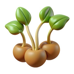 Bean sprouts  Vegetable Hyperrealistic Highly Detailed Isolated On Plain White Background