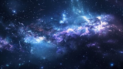 Naklejka premium Clearly milky way galaxy. Long exposure photograph. A Breathtaking View of the Milky Way Galaxy.