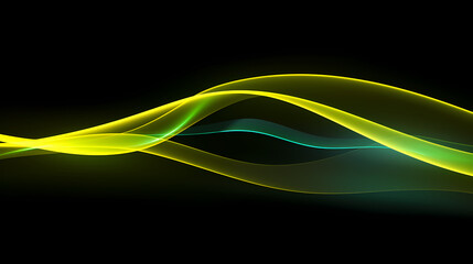 Obraz premium Green glowing lines