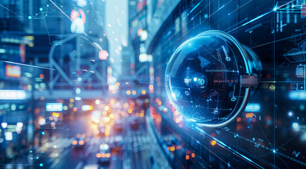 CCTV security safety camera provides surveillance, privacy and protection to business warehouse.