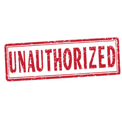 Unathorized Stamp Vector