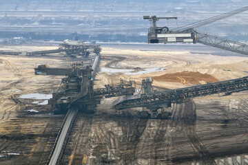 Detail of a coal mining conveyor