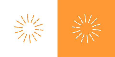Sun burst line vector shine light firework spark starburst icon